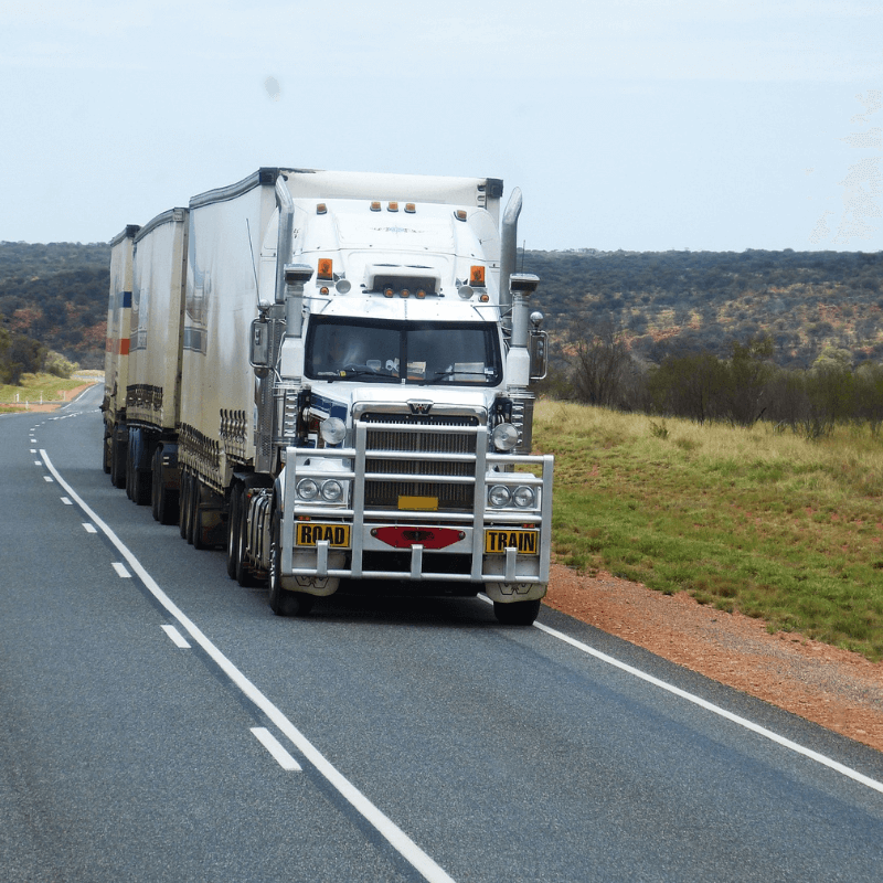 Truck on a highway